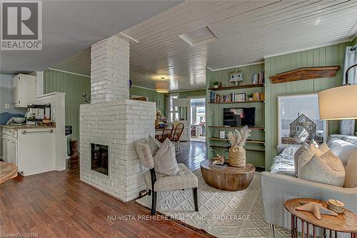 347 First Street, Central Elgin (Port Stanley), ON - Indoor Photo Showing Living Room With Fireplace