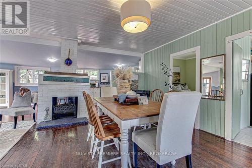 347 First Street, Central Elgin (Port Stanley), ON - Indoor Photo Showing Dining Room With Fireplace