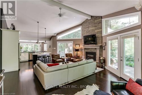 4 Frances Crescent, South Huron (Stephen Twp), ON - Indoor Photo Showing Living Room With Fireplace