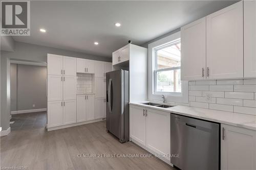 62 Sackville Street, London, ON - Indoor Photo Showing Kitchen With Double Sink