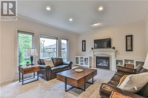 1244 Schraeder Street, London, ON - Indoor Photo Showing Living Room With Fireplace
