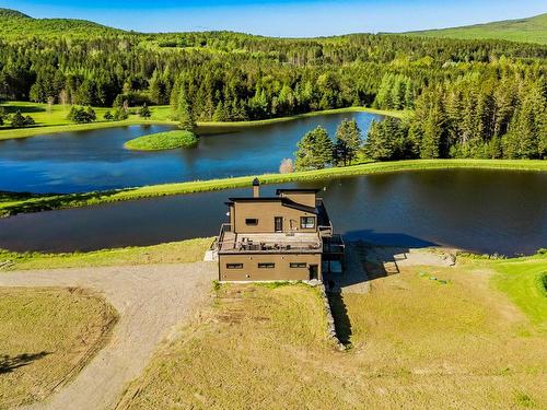 Aerial photo - 80 Ch. Lebel, Saint-Herménégilde, QC - Outdoor With Body Of Water With View