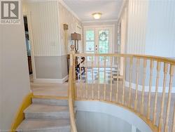 Curved oak staircase to lower level - 