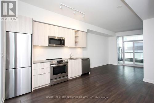 306 - 30 Ordnance Street, Toronto, ON - Indoor Photo Showing Kitchen With Stainless Steel Kitchen With Upgraded Kitchen