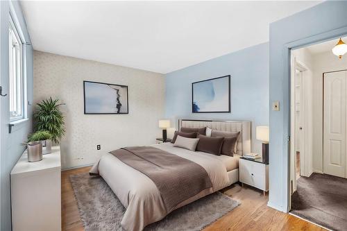 Virtually Staged - 207 Birchcliffe Crescent, Hamilton, ON - Indoor Photo Showing Bedroom