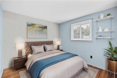 Virtually Staged - 207 Birchcliffe Crescent, Hamilton, ON - Indoor Photo Showing Bedroom
