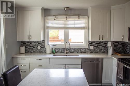 113 Hutcheson Street, Melfort, SK - Indoor Photo Showing Kitchen With Double Sink