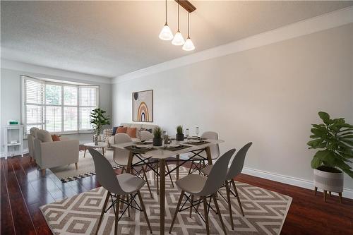Virtually Staged - 663 Acadia Drive, Hamilton, ON - Indoor Photo Showing Dining Room