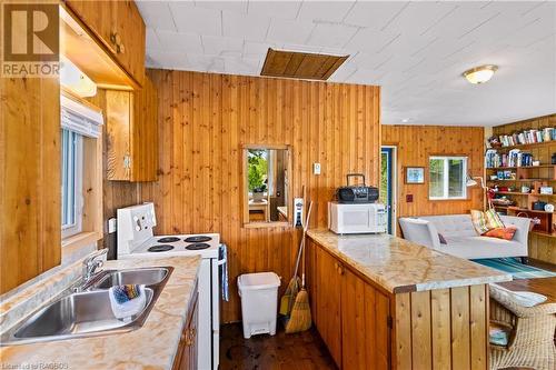 70 Big Tub Road, Tobermory, ON - Indoor Photo Showing Kitchen With Double Sink