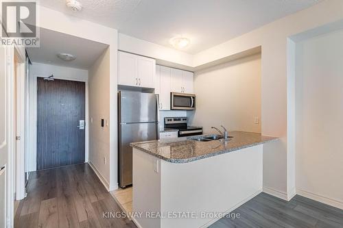 217 - 349 Rathburn Road W, Mississauga (City Centre), ON - Indoor Photo Showing Kitchen With Stainless Steel Kitchen With Double Sink