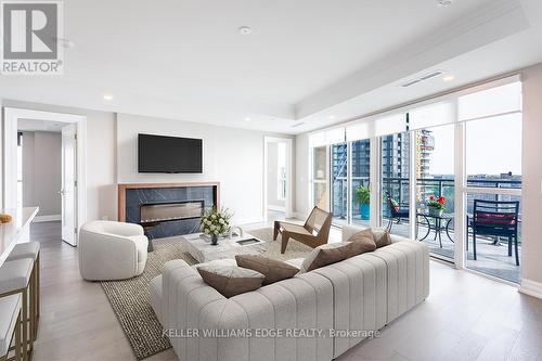 1503 - 2060 Lakeshore Road, Burlington (Brant), ON - Indoor Photo Showing Living Room With Fireplace