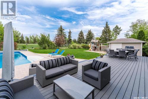 143 Trotchie Crescent, Saskatoon, SK - Outdoor With In Ground Pool With Deck Patio Veranda