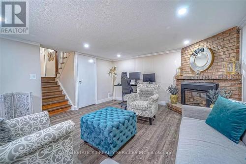 84 Simmons Boulevard, Brampton, ON - Indoor Photo Showing Living Room With Fireplace