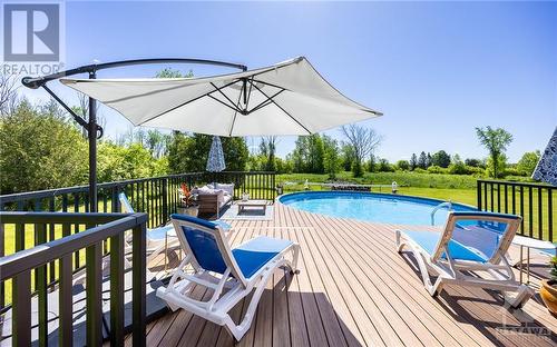 8842 Highway 15 Highway, Carleton Place, ON - Outdoor With Above Ground Pool With Deck Patio Veranda With Exterior