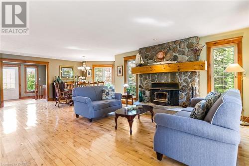 61 Fox Trail, Northern Bruce Peninsula, ON - Indoor Photo Showing Living Room With Fireplace
