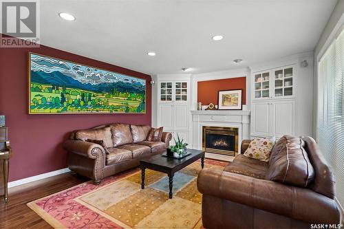 415 Braeshire Lane, Saskatoon, SK - Indoor Photo Showing Living Room With Fireplace