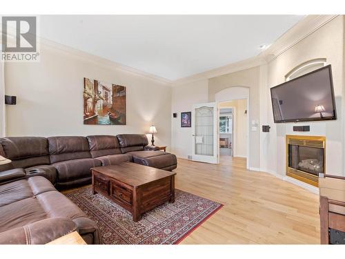 12857 Oyama Road, Lake Country, BC - Indoor Photo Showing Living Room With Fireplace