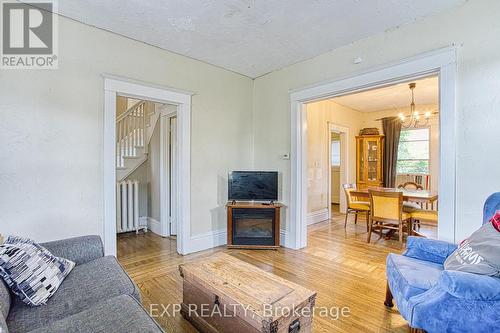 579 Wilson Street, Hamilton, ON - Indoor Photo Showing Living Room With Fireplace