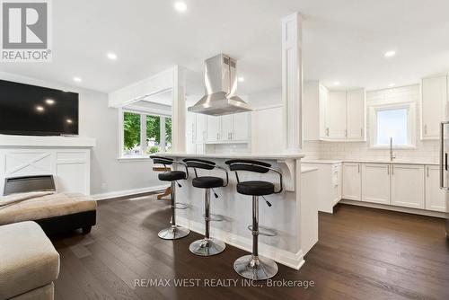 308 Donlin Avenue, Newmarket (Central Newmarket), ON - Indoor Photo Showing Kitchen With Fireplace