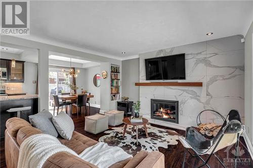 2116 Benjamin Avenue, Ottawa, ON - Indoor Photo Showing Living Room With Fireplace