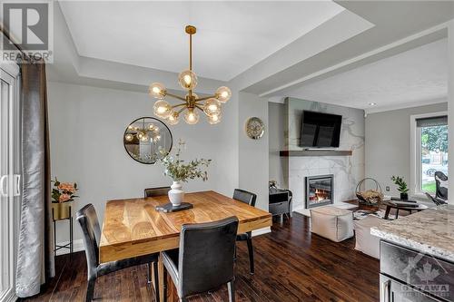 2116 Benjamin Avenue, Ottawa, ON - Indoor Photo Showing Dining Room With Fireplace