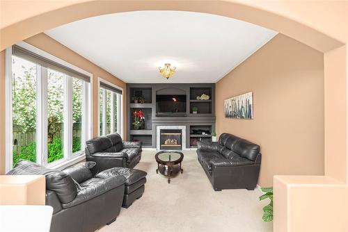 5952 Blue Spruce Avenue, Burlington, ON - Indoor Photo Showing Living Room With Fireplace