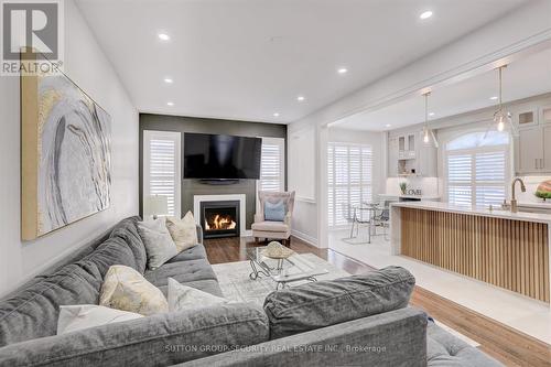 1 Nocturne Avenue, Vaughan, ON - Indoor Photo Showing Living Room With Fireplace