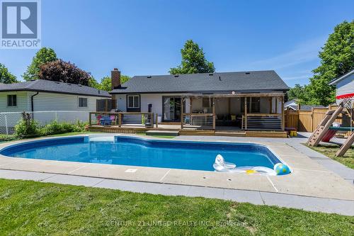 2242 Woodglade Boulevard, Peterborough, ON - Outdoor With In Ground Pool With Deck Patio Veranda With Backyard