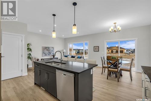 123 Leskiw Lane, Saskatoon, SK - Indoor Photo Showing Kitchen With Double Sink