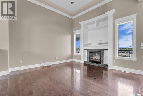 412 Nicklaus Drive, Warman, SK - Indoor With Fireplace