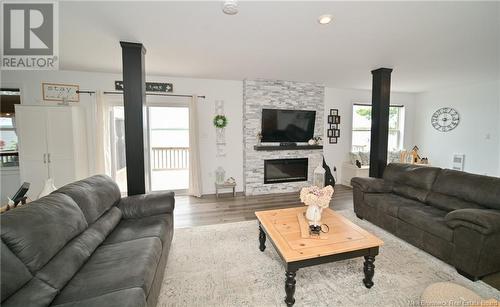 237 Rte 636, Harvey, NB - Indoor Photo Showing Living Room With Fireplace