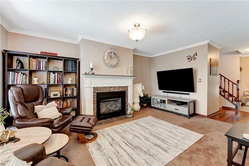 43 Grayrocks Avenue, Hamilton, ON - Indoor Photo Showing Living Room With Fireplace
