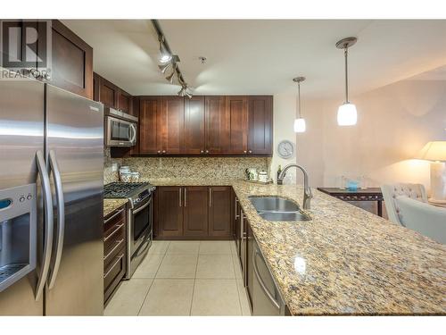 75 Martin Street Unit# 806, Penticton, BC - Indoor Photo Showing Kitchen With Double Sink With Upgraded Kitchen