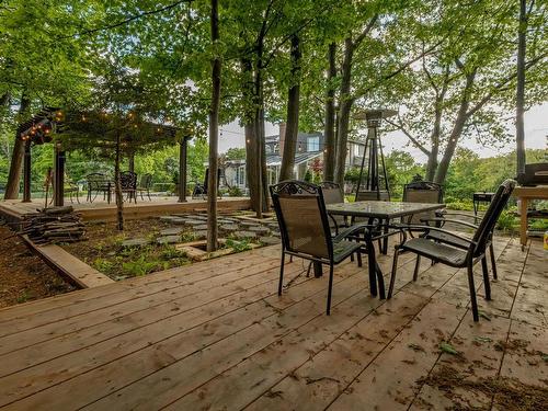 Backyard - 901 Ch. Des Hirondelles, Saint-Bruno-De-Montarville, QC - Outdoor With Deck Patio Veranda