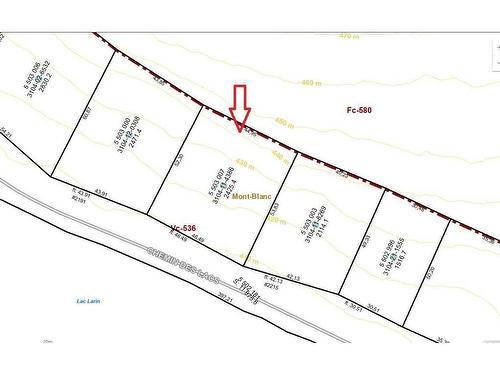 Plan (croquis) - Ch. Des Lacs, Mont-Blanc, QC 