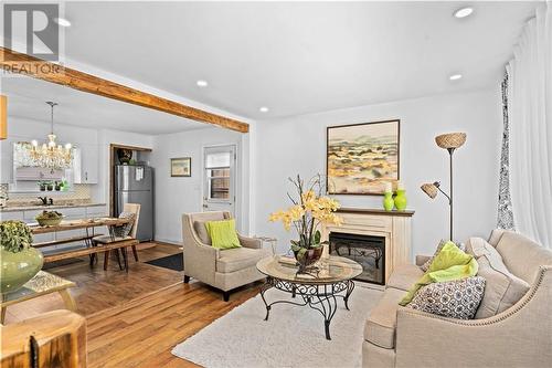 19 Bishop Street, Moncton, NB - Indoor Photo Showing Living Room With Fireplace