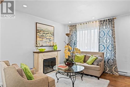 19 Bishop Street, Moncton, NB - Indoor Photo Showing Living Room With Fireplace