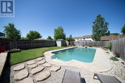 34 Stowe Terrace, Brantford, ON - Outdoor With In Ground Pool With Backyard