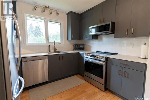 101 Harvard Crescent, Saskatoon, SK - Indoor Photo Showing Kitchen With Double Sink