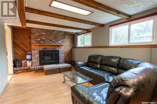 101 Harvard Crescent, Saskatoon, SK - Indoor Photo Showing Living Room With Fireplace