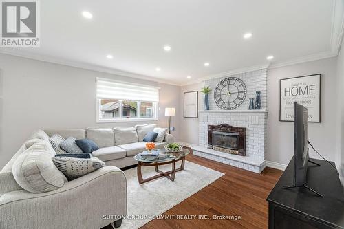1379 Bough Beeches Boulevard, Mississauga, ON - Indoor Photo Showing Living Room With Fireplace
