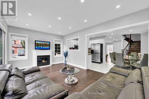 7249 Gagliano Drive, Mississauga, ON - Indoor Photo Showing Living Room With Fireplace