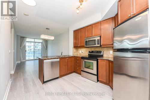 1307 - 70 Absolute Avenue, Mississauga, ON - Indoor Photo Showing Kitchen With Stainless Steel Kitchen