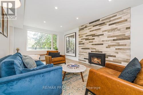 38 Ellis Park Road, Toronto, ON - Indoor Photo Showing Living Room With Fireplace