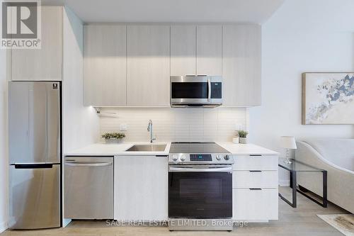 519 - 50 Power Street, Toronto, ON - Indoor Photo Showing Kitchen With Stainless Steel Kitchen With Upgraded Kitchen