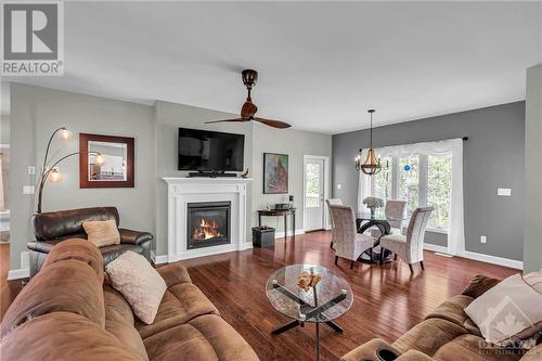 296 Stonewalk Way, Ottawa, ON - Indoor Photo Showing Living Room With Fireplace