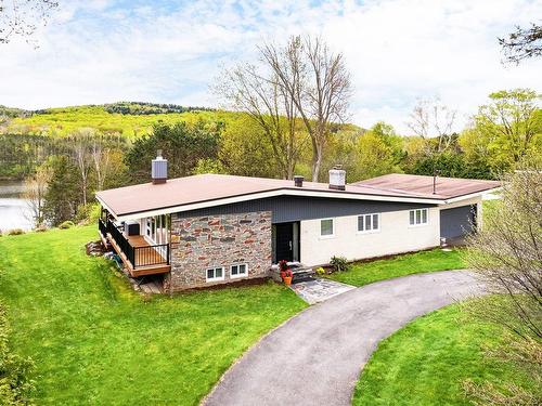 Aerial photo - 130 Rue Larouche, Cowansville, QC - Outdoor With Body Of Water With View