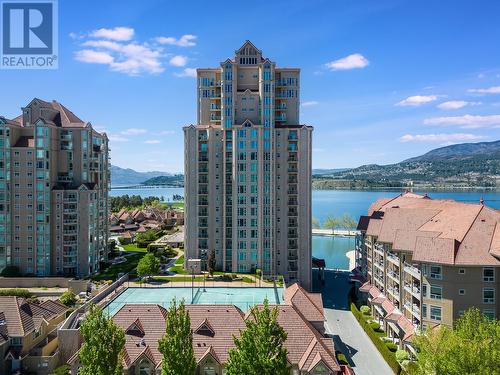 1128 Sunset Drive Unit# 1603, Kelowna, BC - Outdoor With Body Of Water With Facade