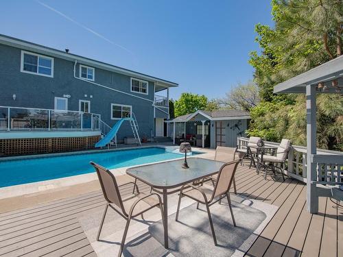 1405 39 B Avenue, Vernon, BC - Outdoor With In Ground Pool With Deck Patio Veranda With Exterior