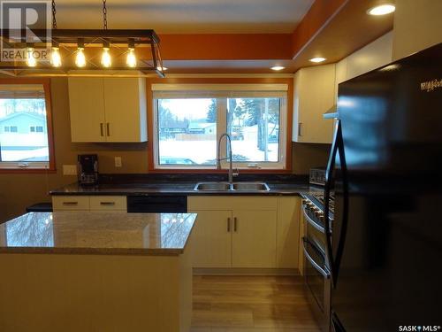 33 Second Avenue Nw, Preeceville, SK - Indoor Photo Showing Kitchen With Double Sink